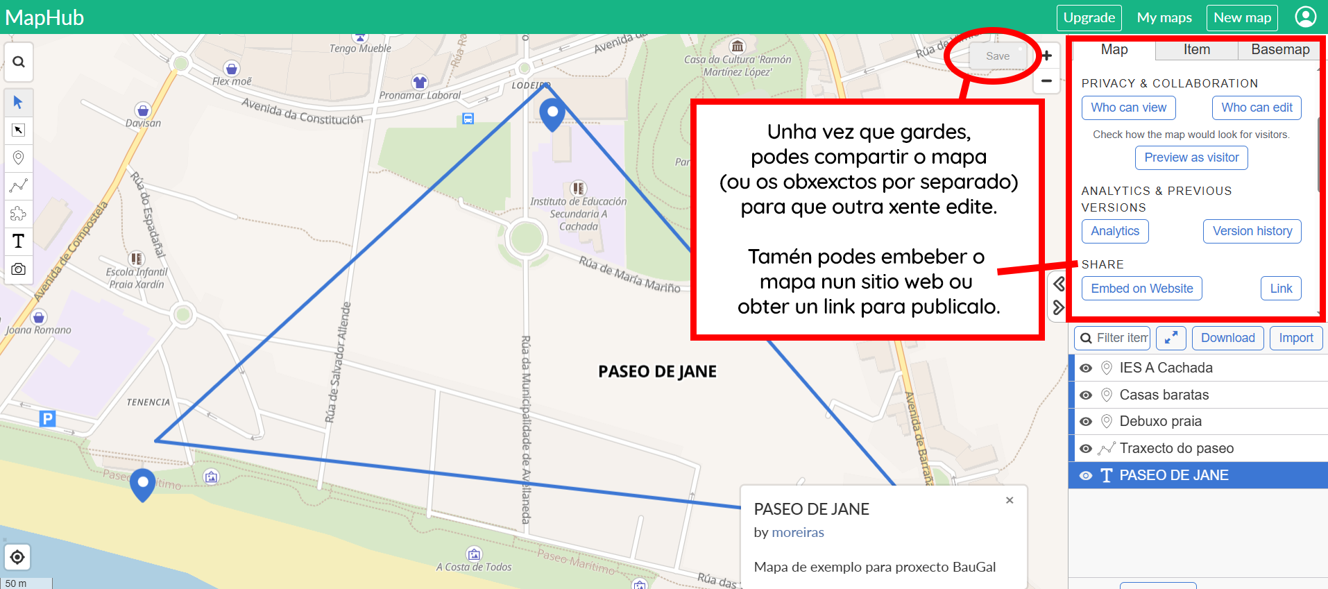 Mapa interactivo con Maphub