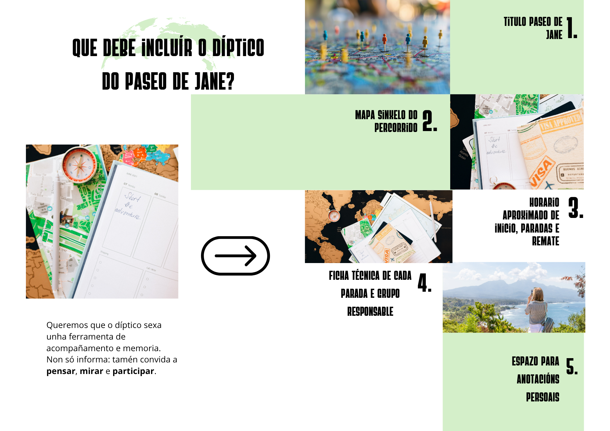 Indicacións para díptico do Paseo de Jane