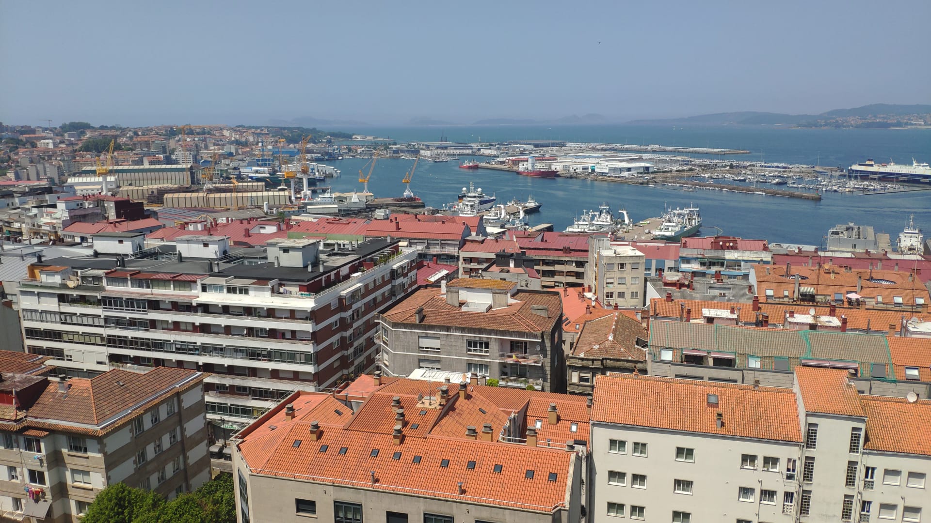 Vigo, panorámica sobre Bouzas