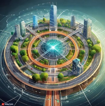 Urbanismo sostible (imaxe xerada con IA Adobe)