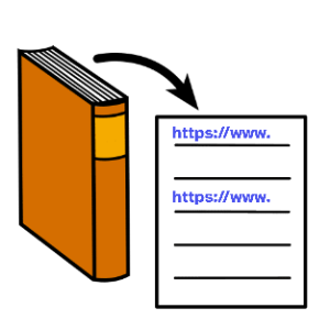 Pictograma citar fontes autoría