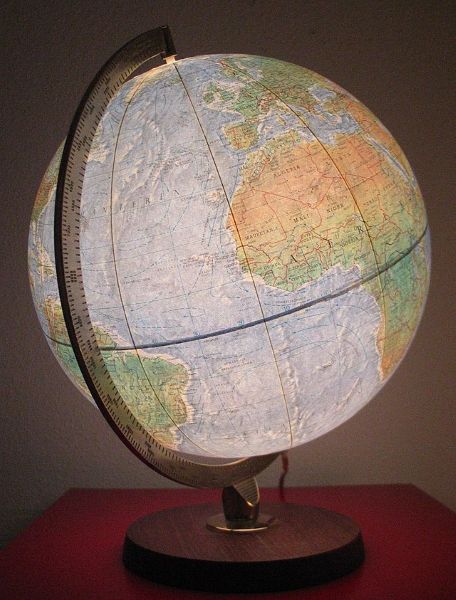 Globo terráqueo Fotografía dun Globo terráqueo