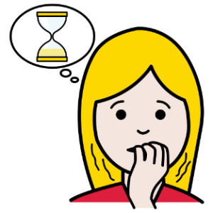 Pictograma nena con nervios