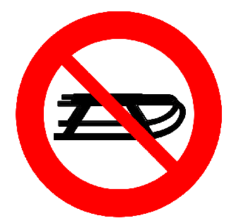 Sinal de tráfico de prohibido circular con zorras