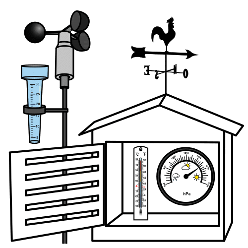 Debuxo dunha Estación meteorolóxica 