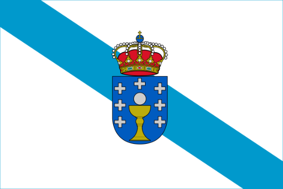 Bandeira galega (Arassac) Ilustración da bandeira da comunidade autónoma de Galicia