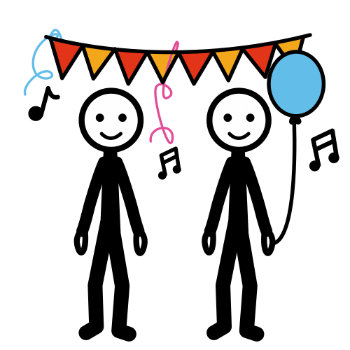 Imaxe de dúas persoas nunha celebración