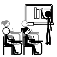 Aula dun colexio (Arasaac) Pictograma que representa a aula dun colexio