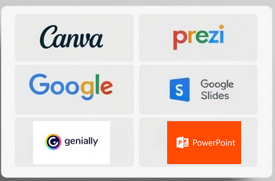 Ferramentas dixitais para presentacións Logos das ferramentas dixitais para presentacións