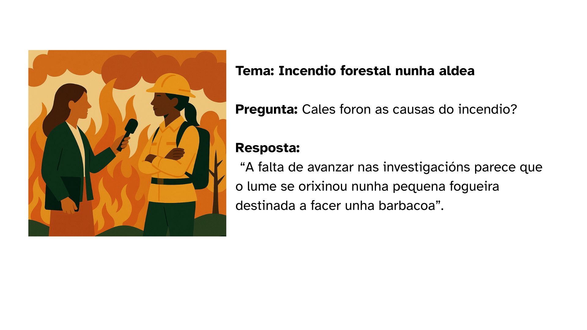 Entrevista a bombeira