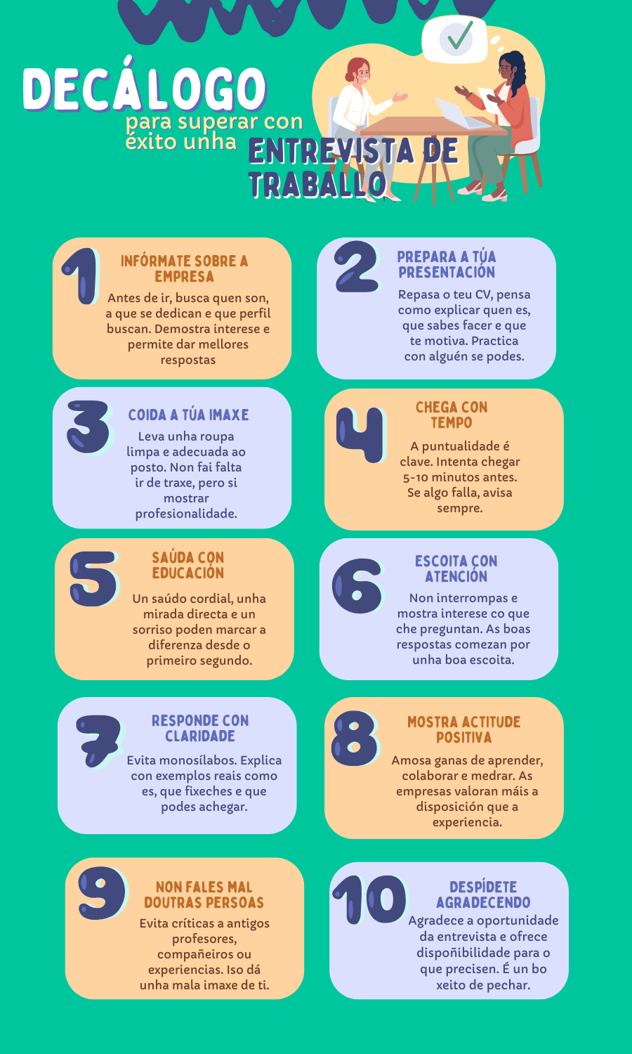 Consellos para unha boa entrevista de traballo