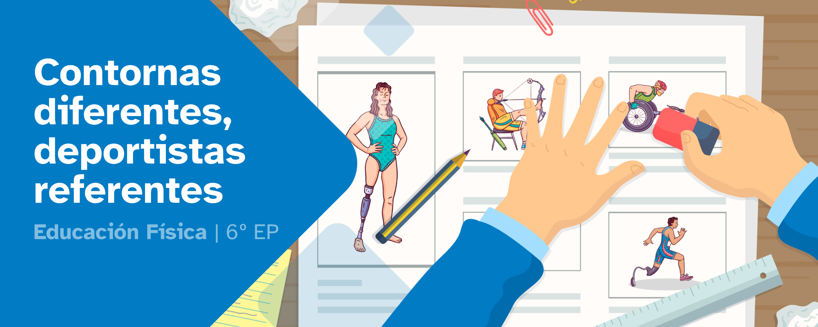 Imaxe de portada da situación de aprendizaxe 'Contornas diferentes, deportistas referentes'