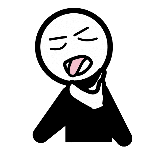 Pictograma que representa unha persoa agarrándose o pescozo debido a un atragoamento