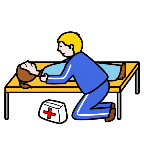 Pictograma que representa unha persoa realizando curas