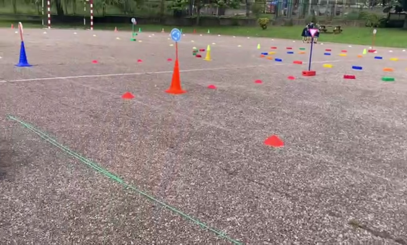 Fotografía dun circuíto de educación viaria.