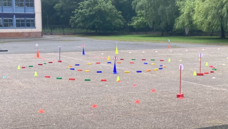 Fotografía dun circuíto de educación viaria.