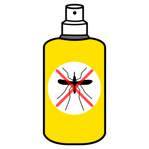 Pictograma que representa un bote de repelente de mosquitos