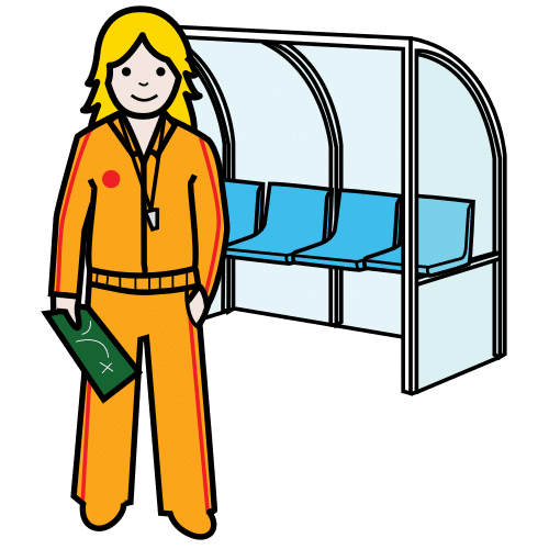 Pictograma que representa a unha adestradora