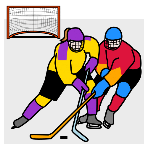 Pictograma que representa a dúas persoas xogando ao bandy