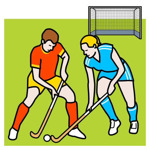 Pictograma que representa a dúas persoas xogando ao hóckey