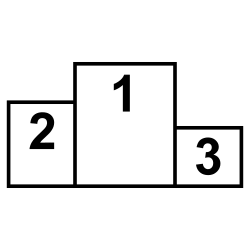 Pictograma que representa un podio deportivo