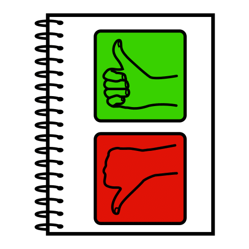 Pictograma que representa un caderno co regulamento de xogo