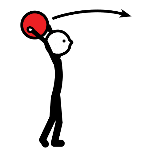 Pictograma que representa a unha persoa facendo un lanzamento