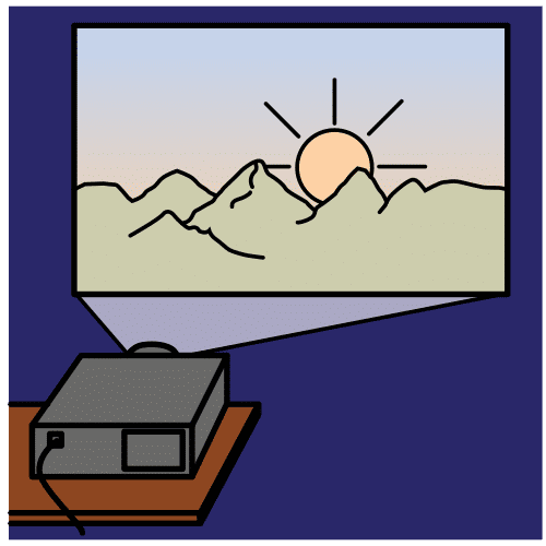 proxección de fotografías