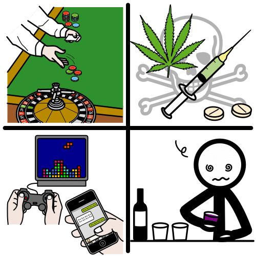 Pictograma que amosa hábitos non saudables