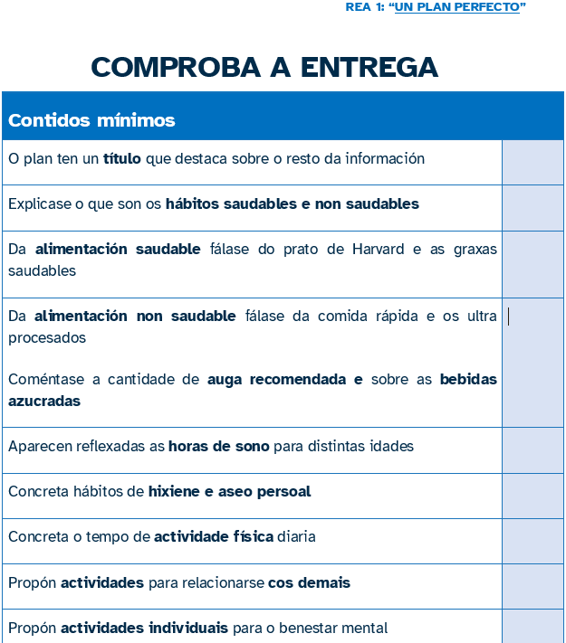 Imaxe dunha ficha para comprobar a entrega