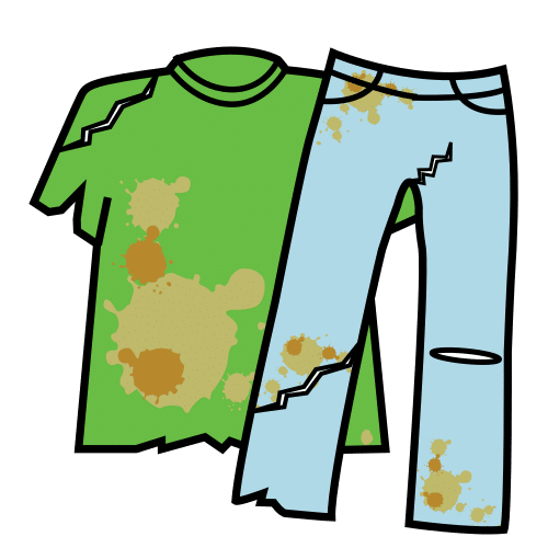 Pictograma que representa roupas sucias