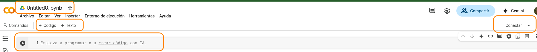 Conexión e execución