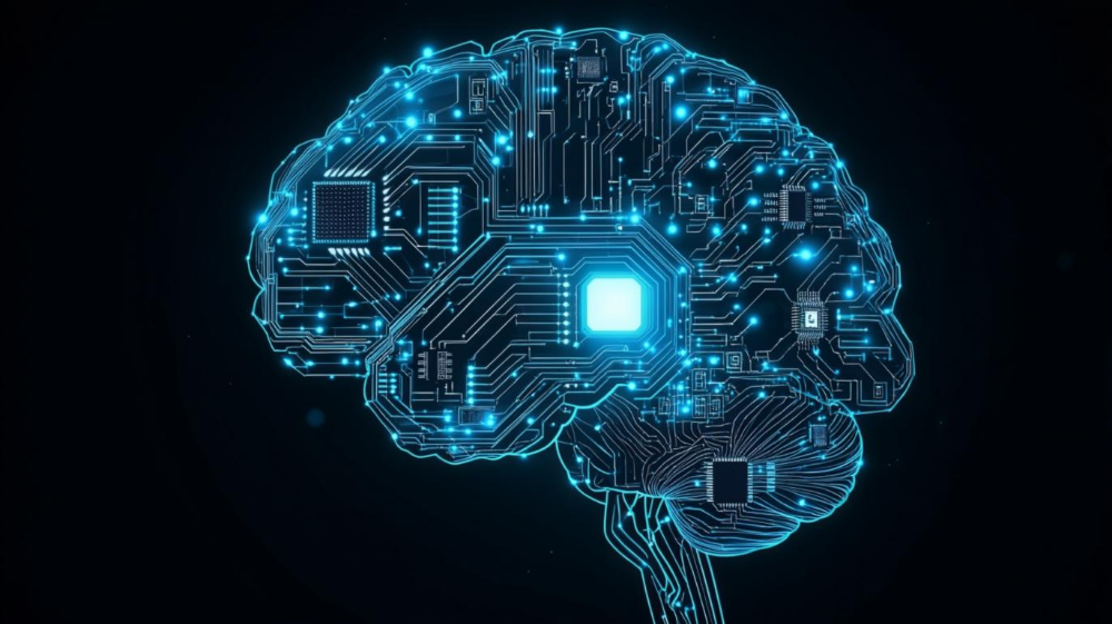 Cerebro formado por circuitos impresos