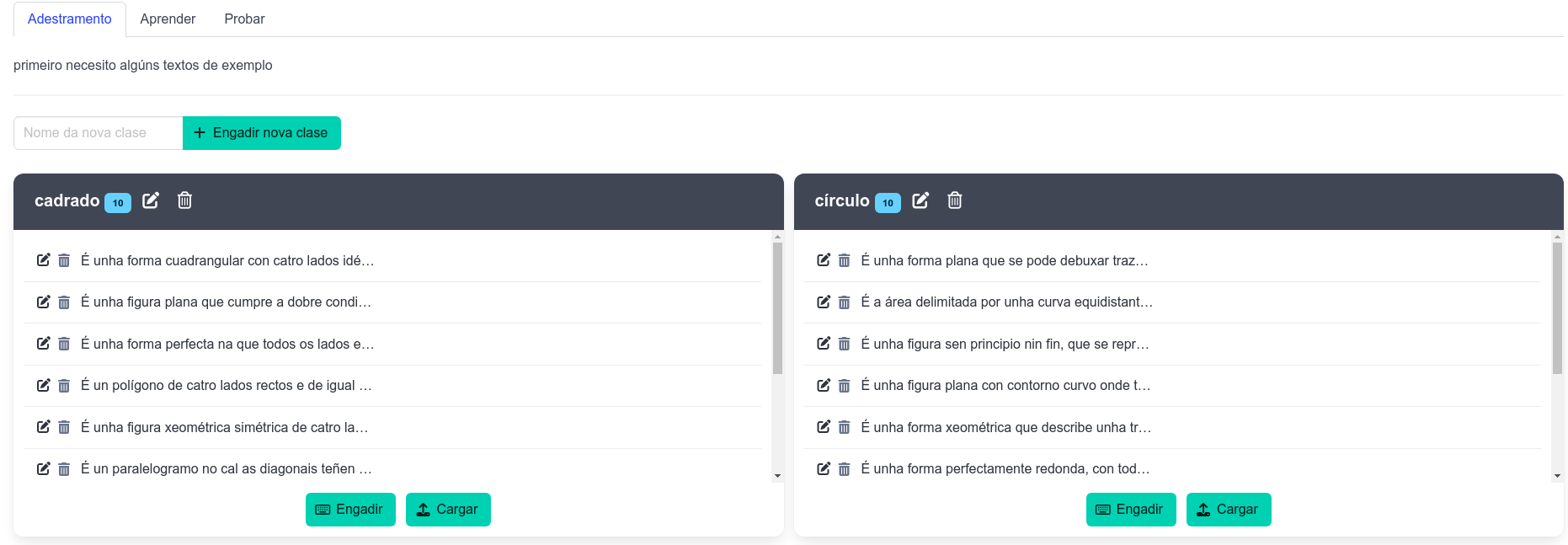 Subida datos etiquetados
