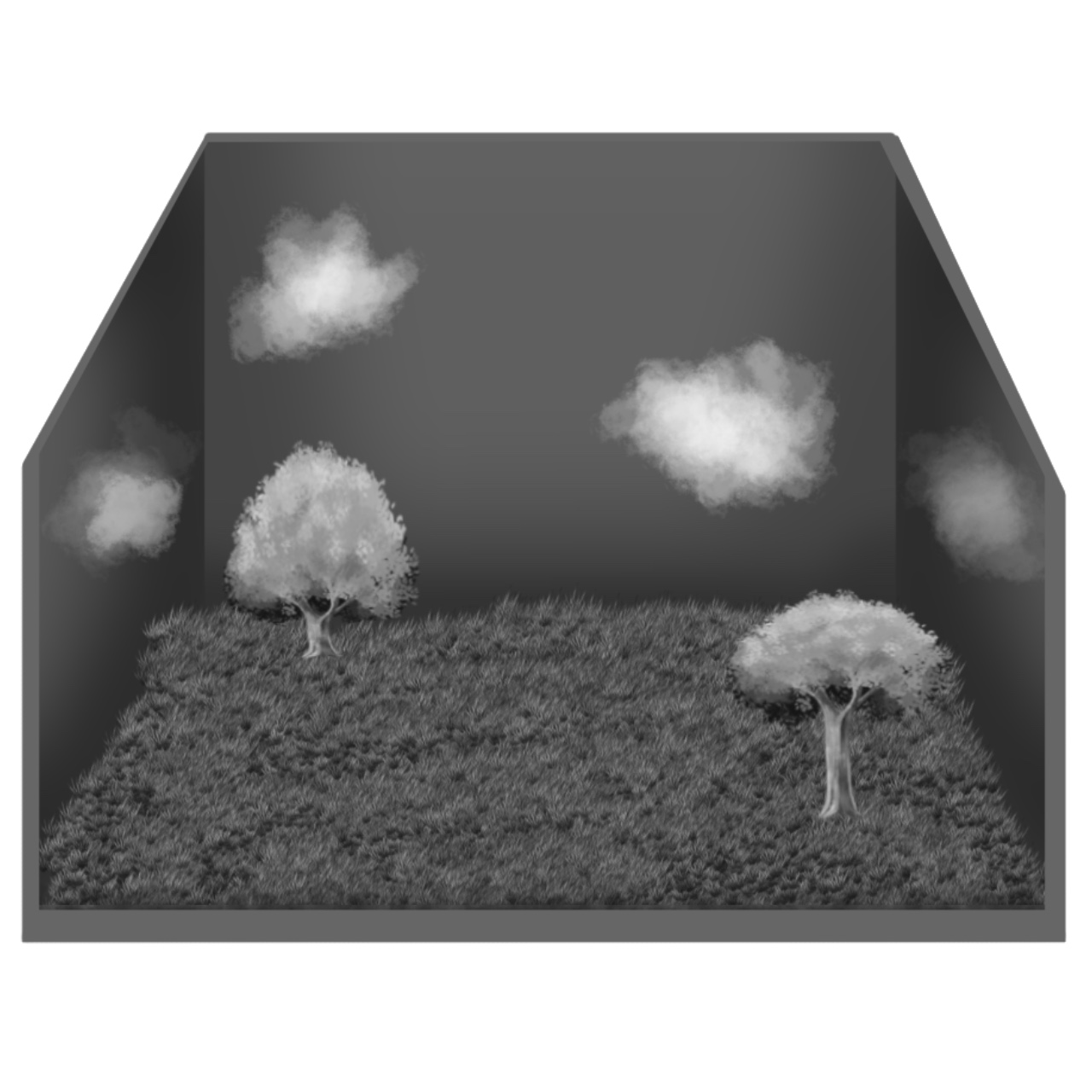 Unha maqueta da natureza.