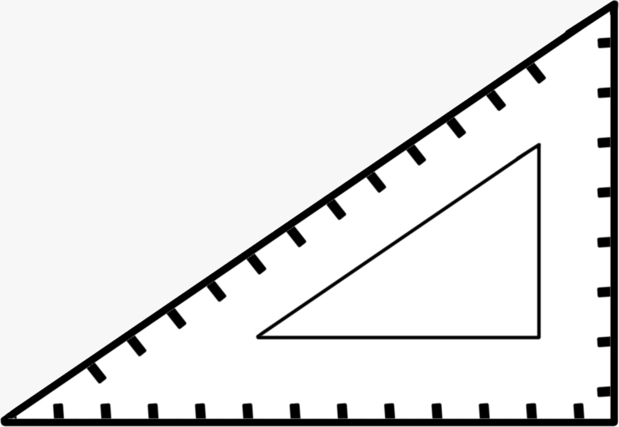 Debuxo dun cartabón para traballar.