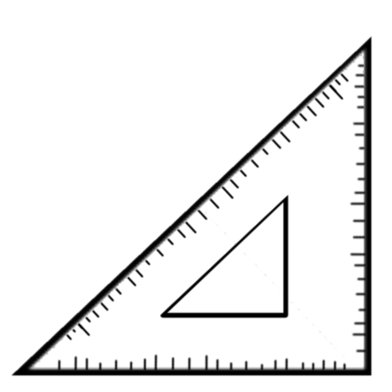 O escuadro para debuxar.