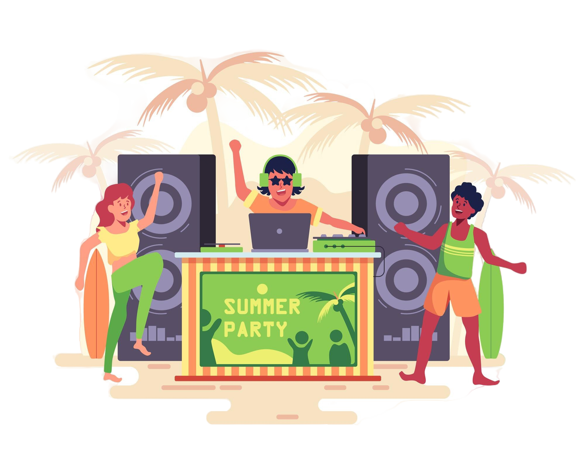 ustración de vector de concepto abstracto de música rock