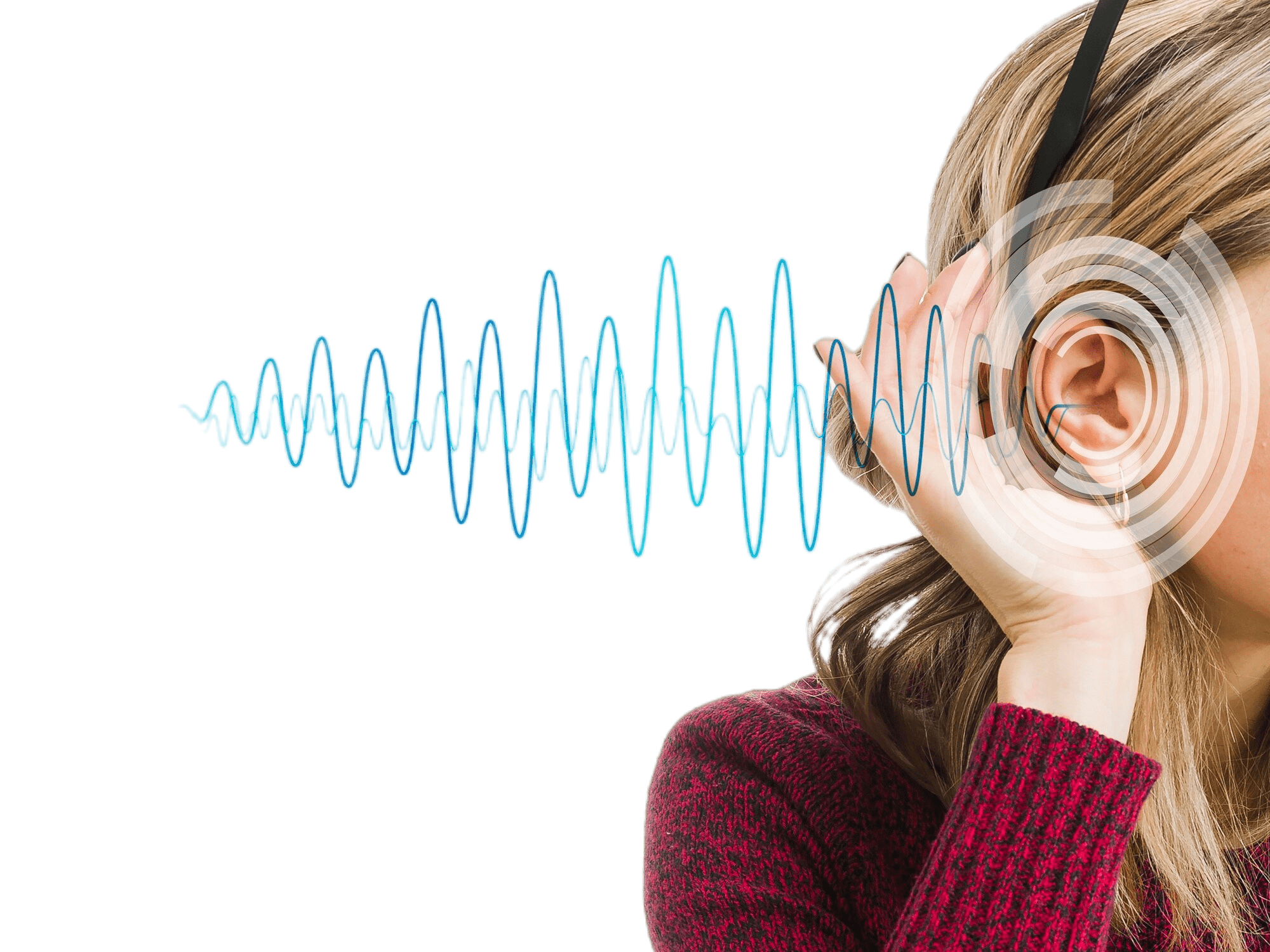 Persona con problemas de audición