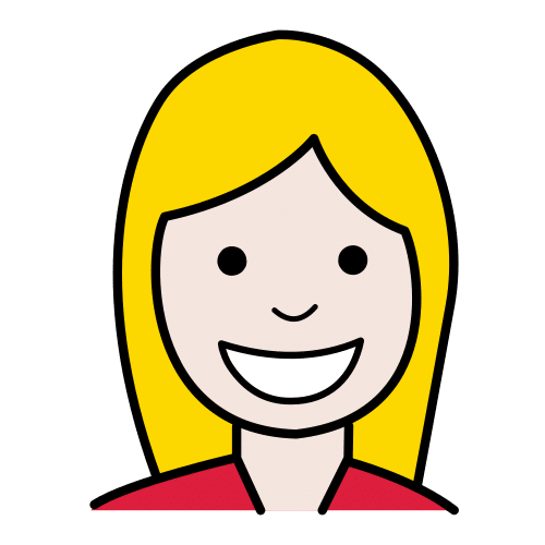 Unha rapaza loira sorrindo