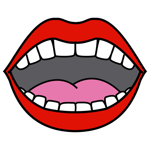 O debuxo dunha boca aberta