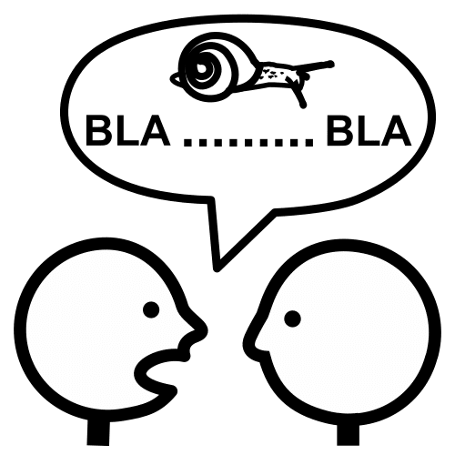 O debuxo de dúas persoas falando