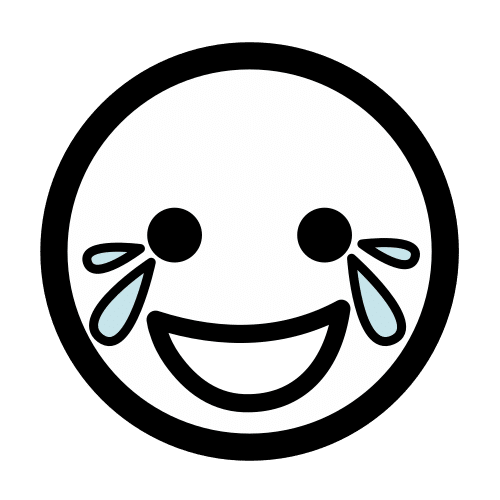 O debuxo dunha persoa chorando de risa