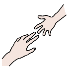 Imaxe dunhas mans a  punto de tocarse