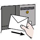 Imaxe duha caixa de correos cunha carta