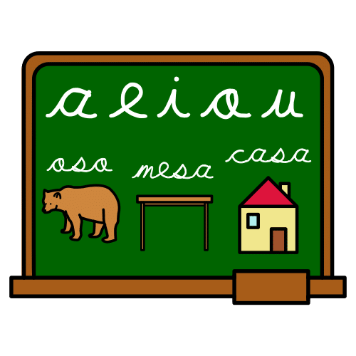 encerado coas vogais