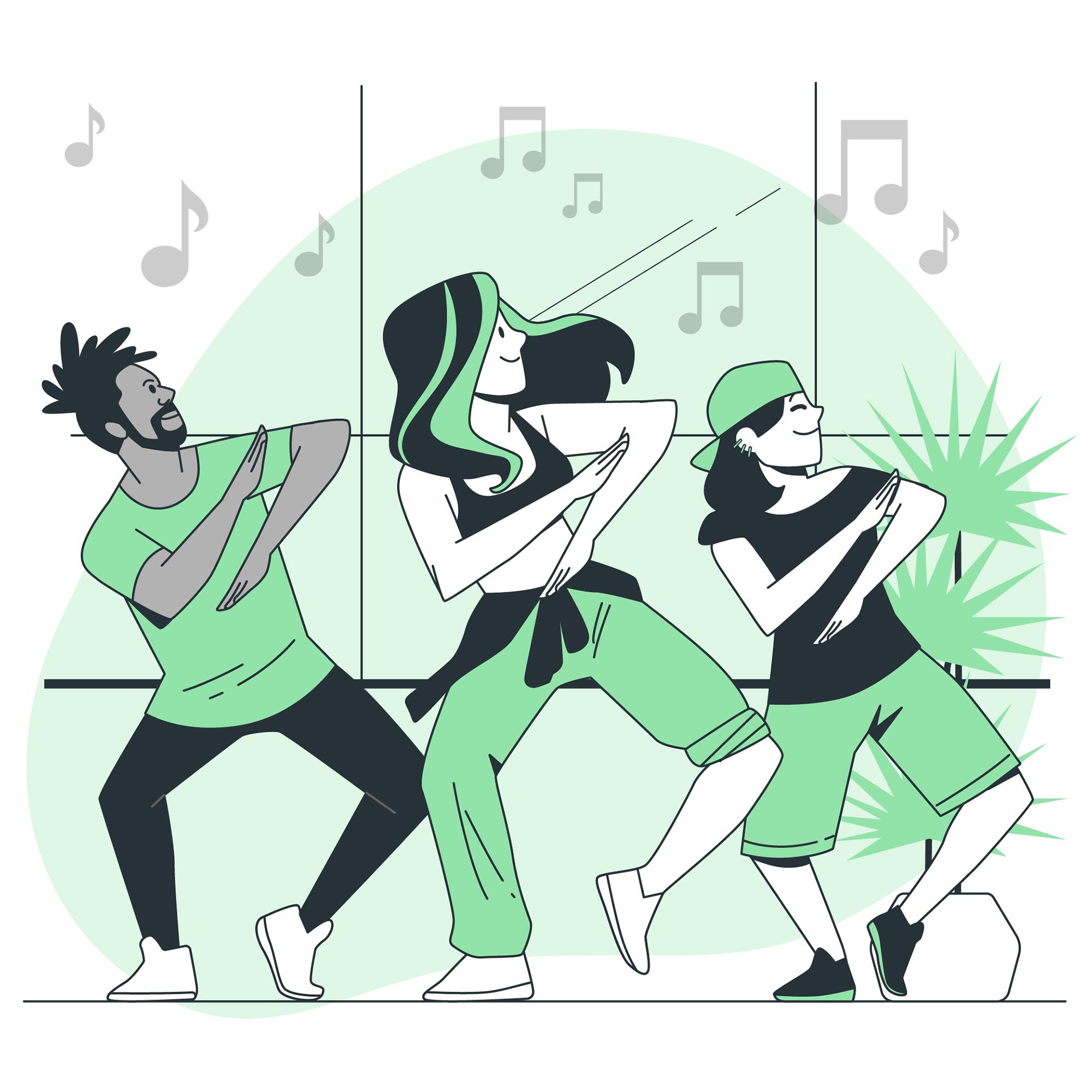 Ilustración del concepto de coreógrafo