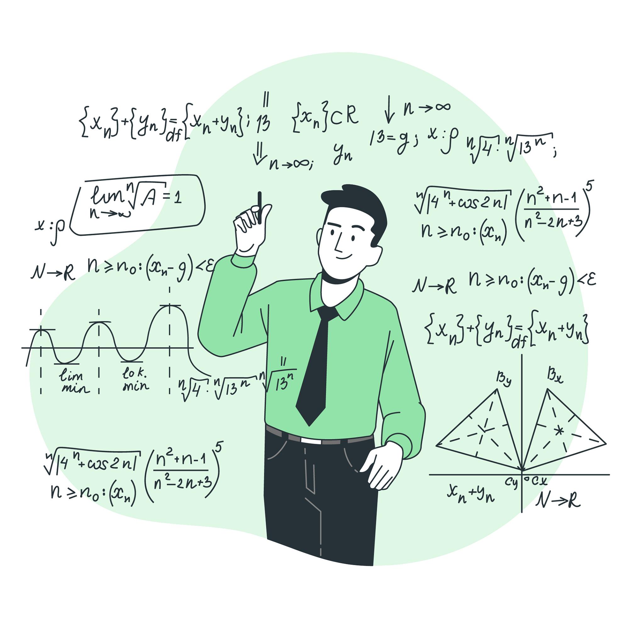 Ilustración del concepto de matemáticas