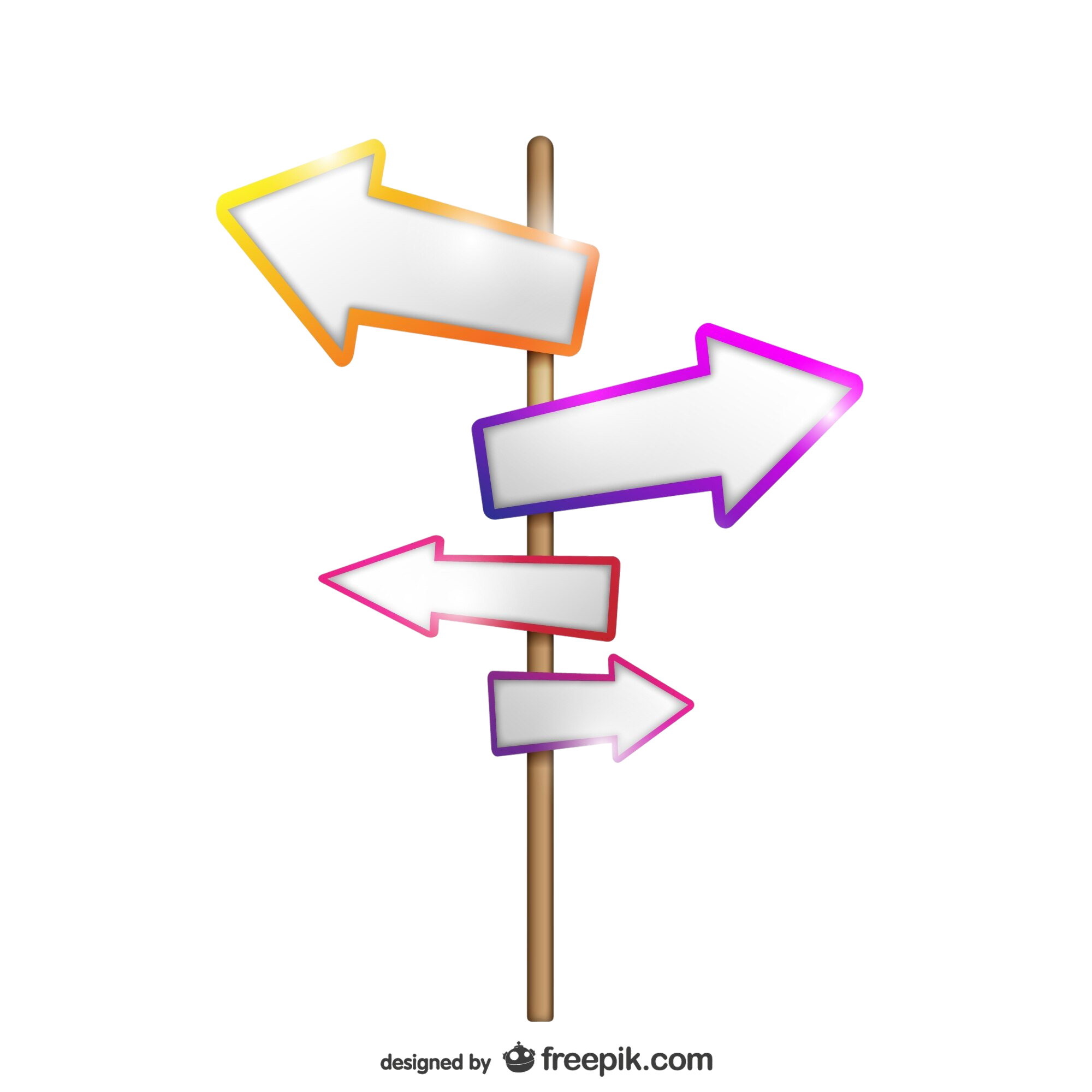 Signos de flecha coloridos