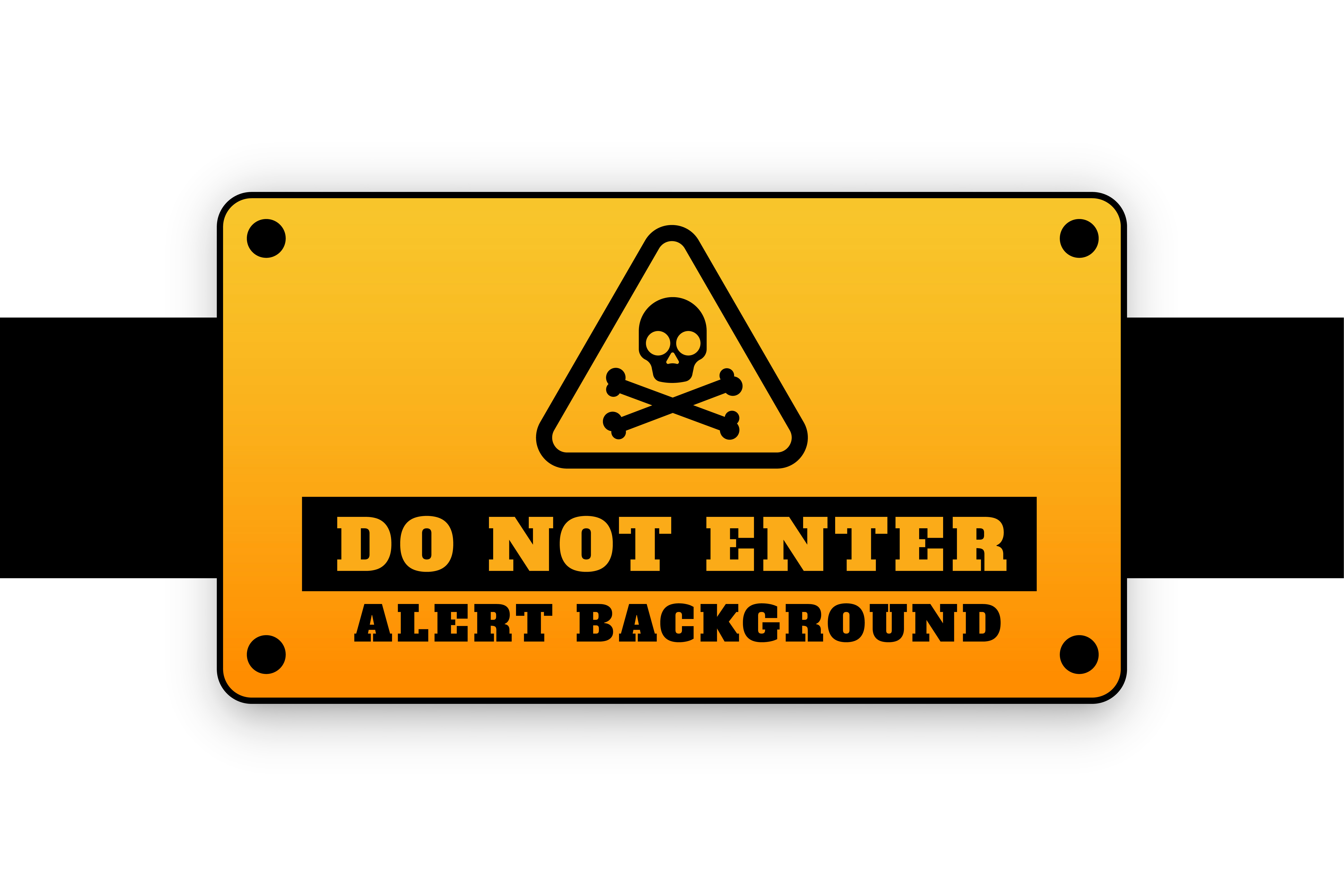 No ingrese la atención de señalización de fondo